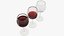 Verre à vin rouge à moitié plein