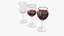 Verre à vin rouge à moitié plein