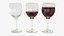 Verre à vin rouge à moitié plein