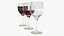 Verre à vin rouge à moitié plein