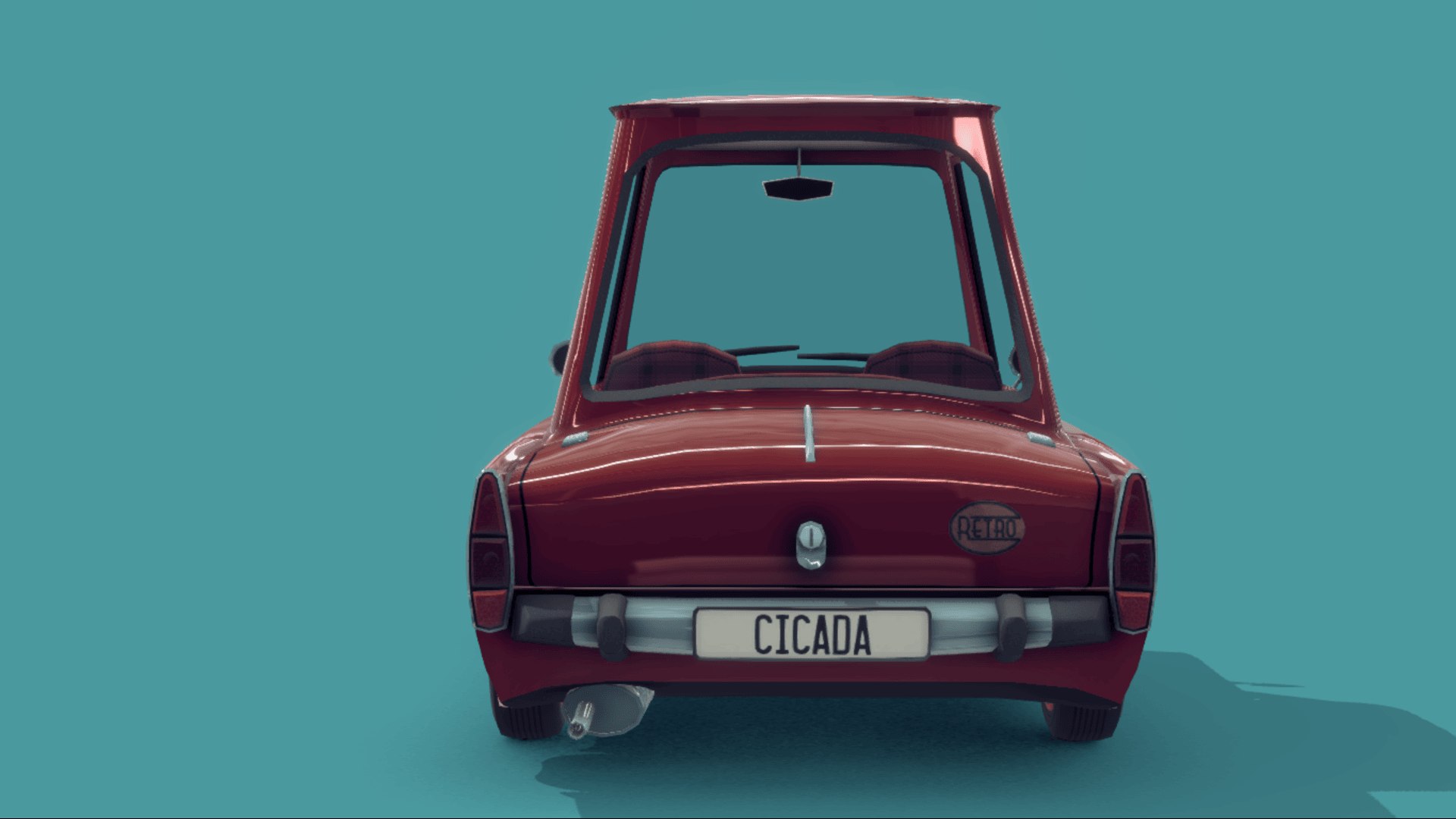 3D Model Retro Compact Car 3D Model - TurboSquid 2299526