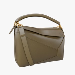 LOEWE Small Puzzle Edge bag Dark Khaki model