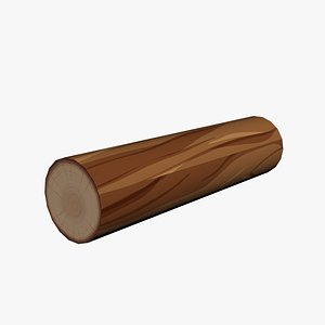 3D Wood Log cartoon
