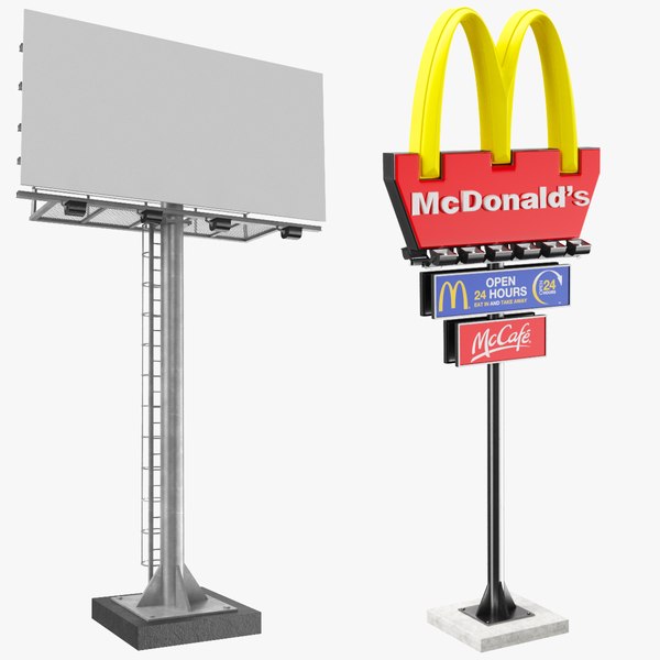 3D billboard signs model