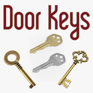 Door Keys 3D Models Collection