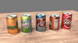 3D soda cans model