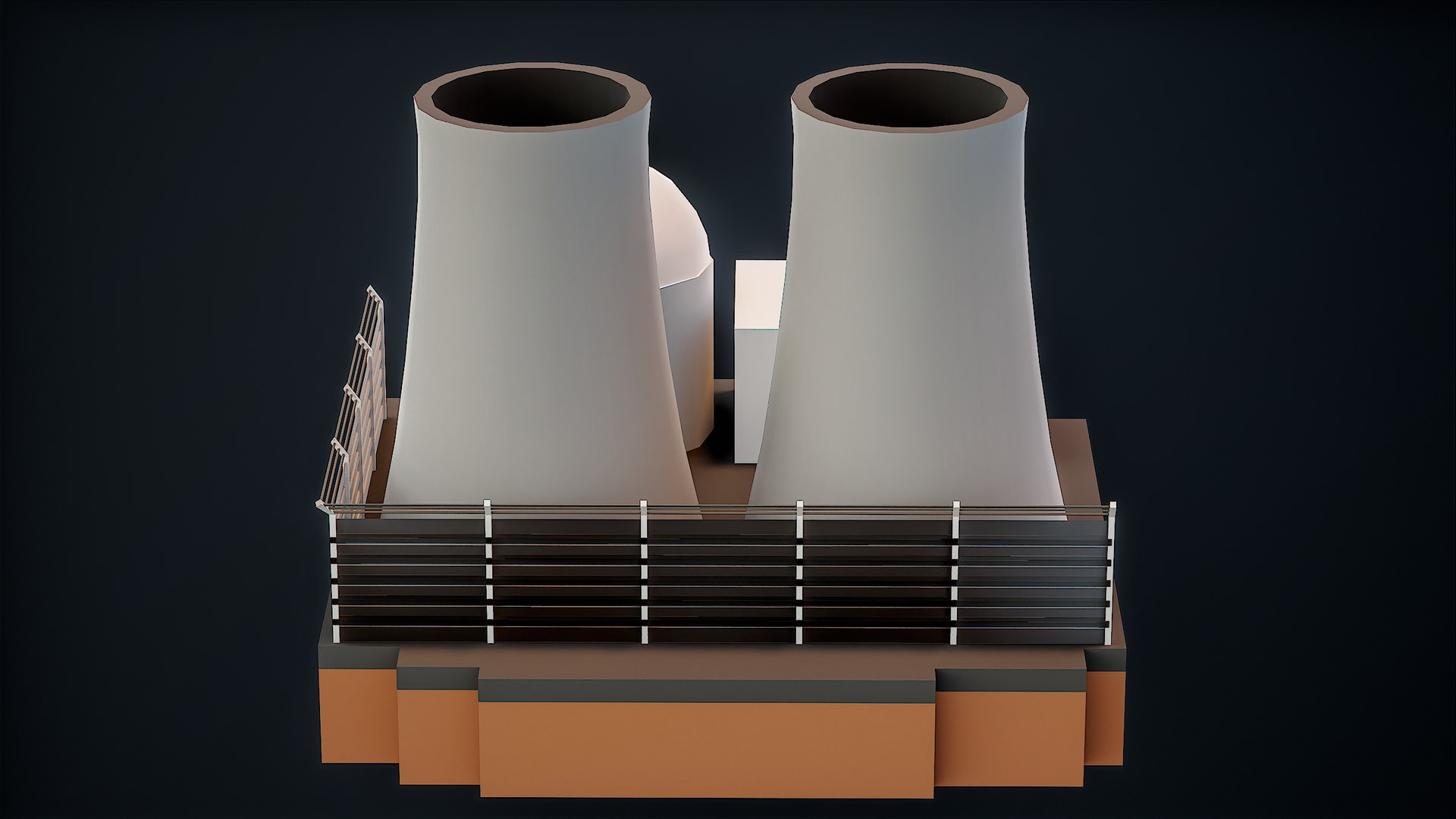 Lowpoly Cartoon Nuclear Power Plant PBR 3D model - TurboSquid 2153841