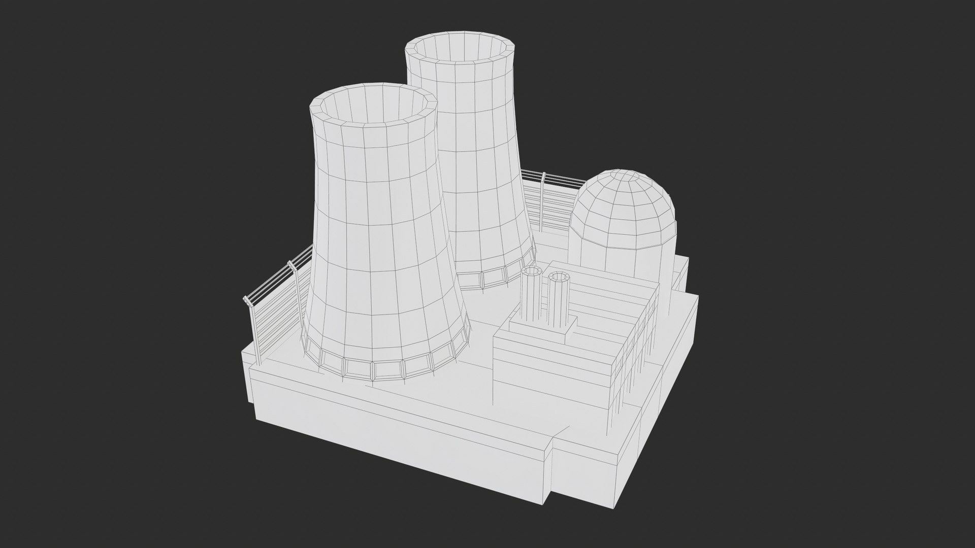 Lowpoly Cartoon Nuclear Power Plant PBR 3D model - TurboSquid 2153841