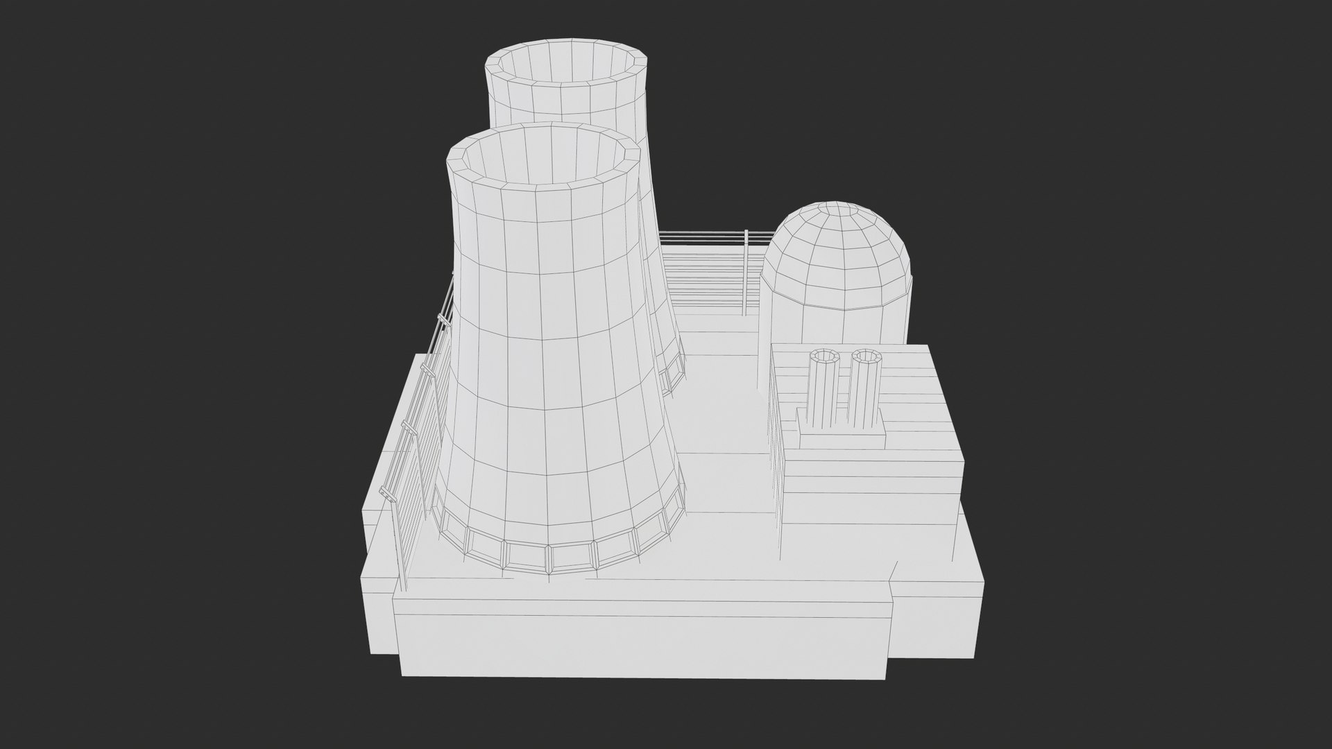 Lowpoly Cartoon Nuclear Power Plant PBR 3D model - TurboSquid 2153841