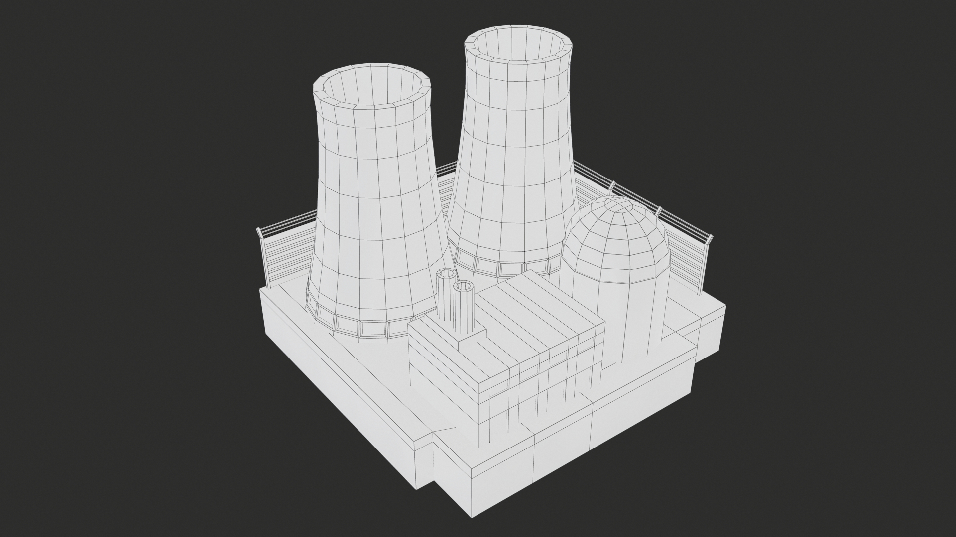 Lowpoly Cartoon Nuclear Power Plant PBR 3D model - TurboSquid 2153841