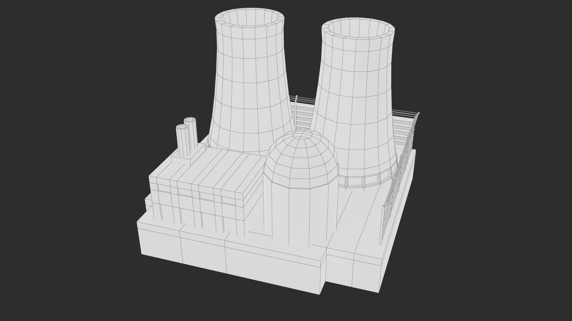 Lowpoly Cartoon Nuclear Power Plant PBR 3D model - TurboSquid 2153841