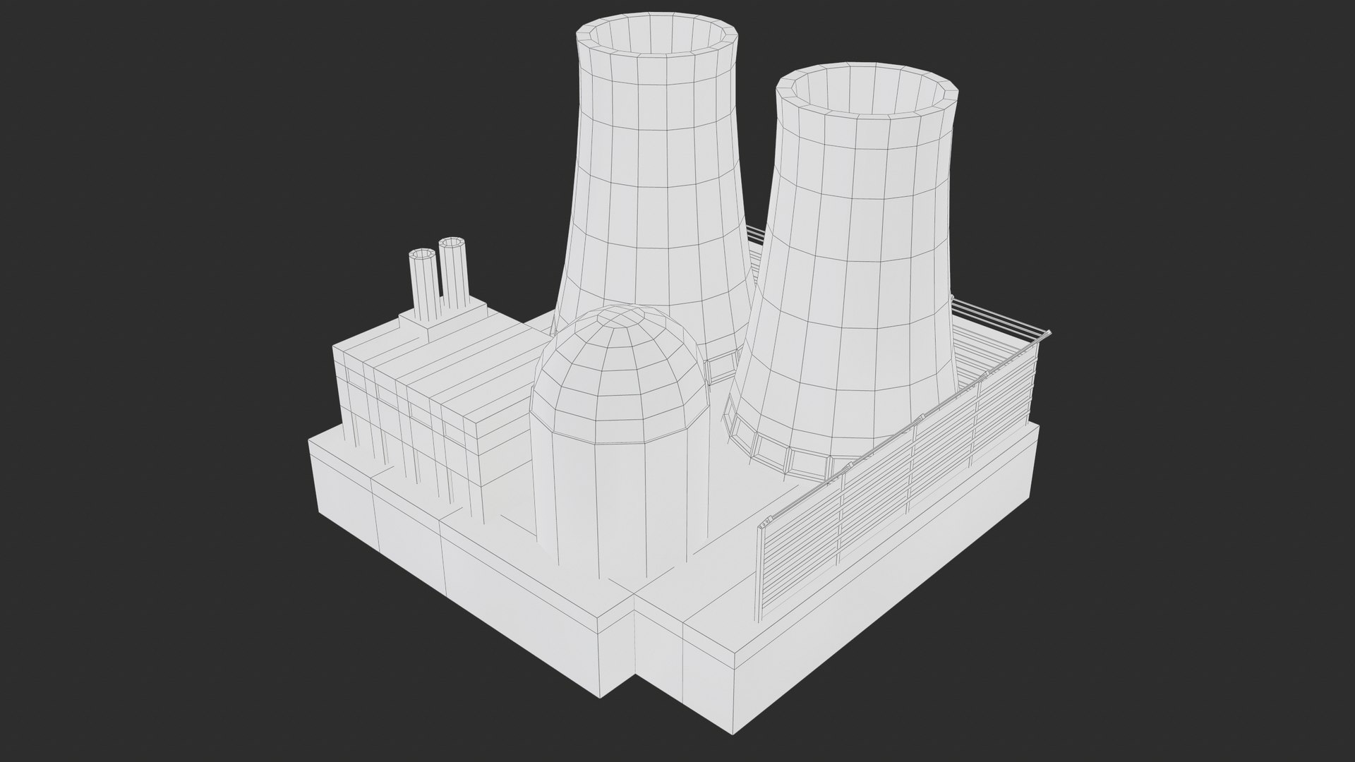 Lowpoly Cartoon Nuclear Power Plant PBR 3D model - TurboSquid 2153841