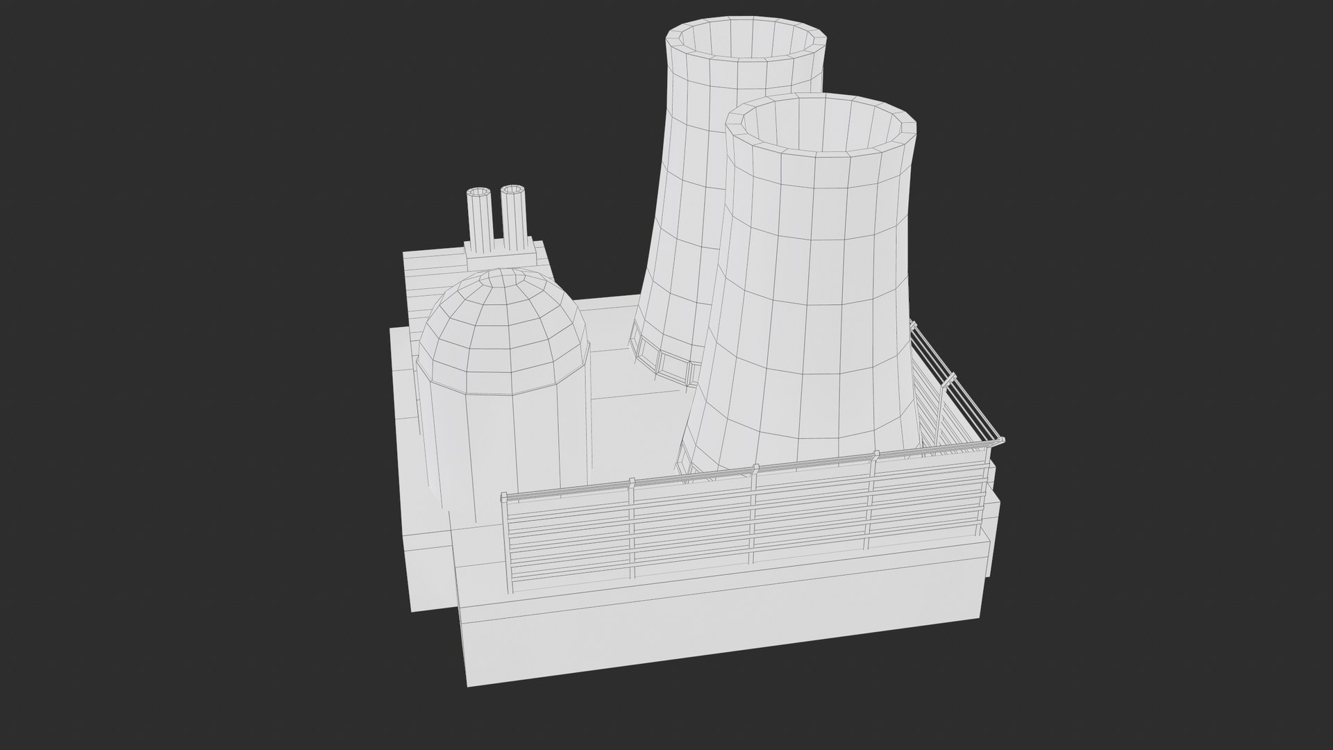Lowpoly Cartoon Nuclear Power Plant PBR 3D model - TurboSquid 2153841