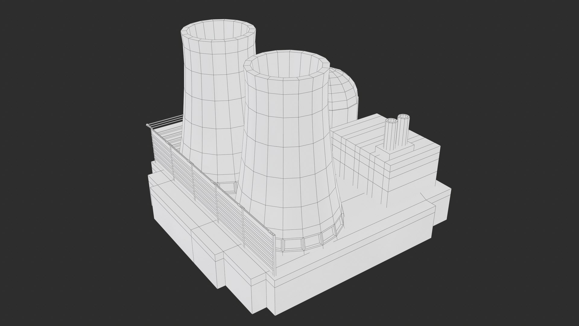 Lowpoly Cartoon Nuclear Power Plant PBR 3D model - TurboSquid 2153841