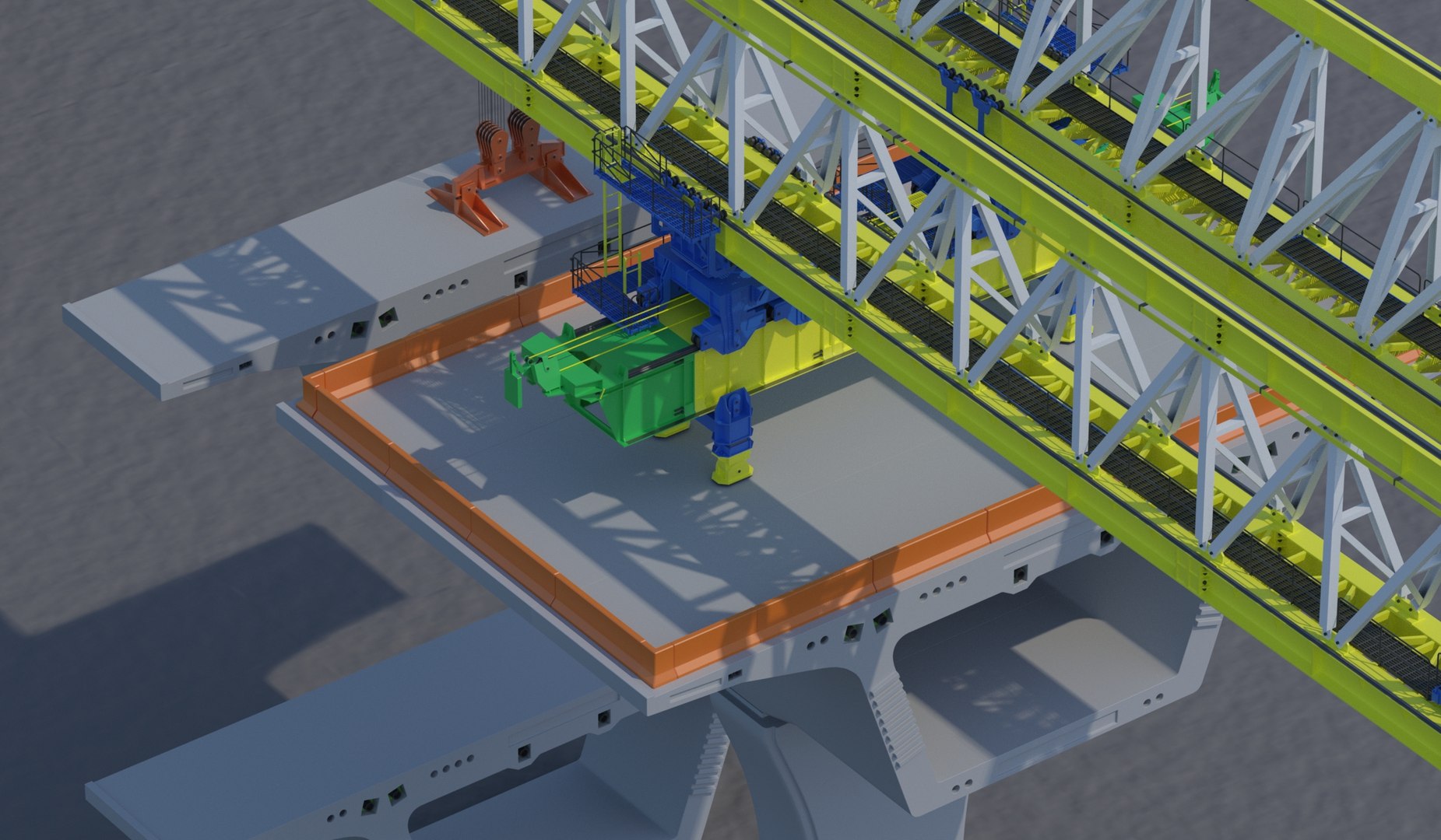 3D Highway Bridge Girder Launching Gantry Crane - TurboSquid 2037545