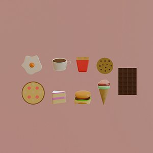 3D model FREE Food Icons