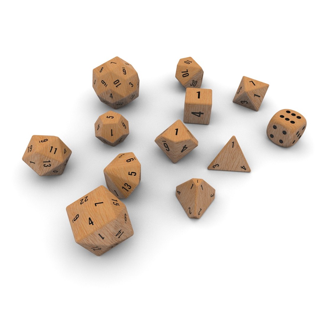3ds polyhedral dice set - https://p.turbosquid.com/ts-thumb/gi/xnjrt0/RSc82pYy/dice_wood_02/jpg/1466458326/1920x1080/fit_q87/ae6fbec02eef7d670aae8fc21bb53f90845e9861/dice_wood_02.jpg