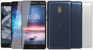 realistic nokia 2 1 3D model