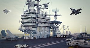 3d model cvn uss abraham