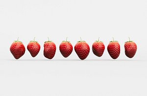 Irregular Shaped Strawberrys 3D