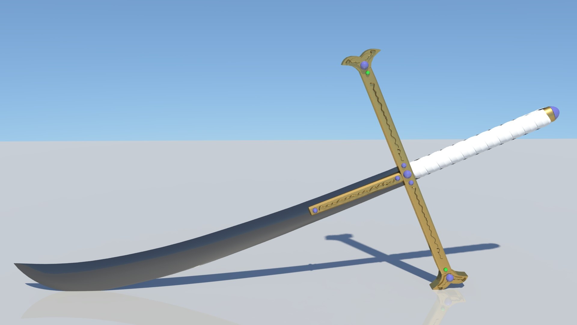 Kokuto yoru swords mihawk 3D model - TurboSquid 1191014