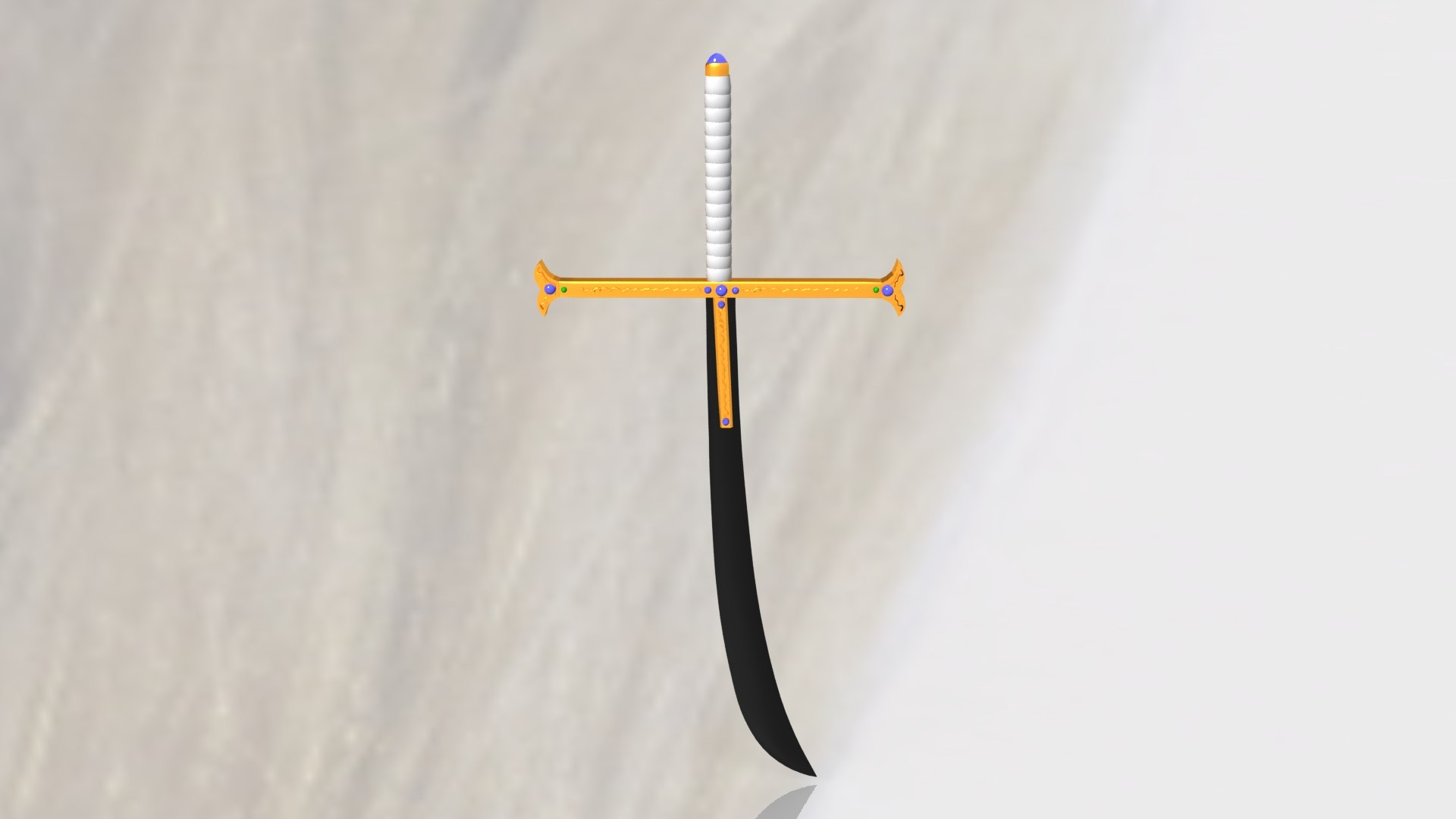 Kokuto yoru swords mihawk 3D model - TurboSquid 1191014