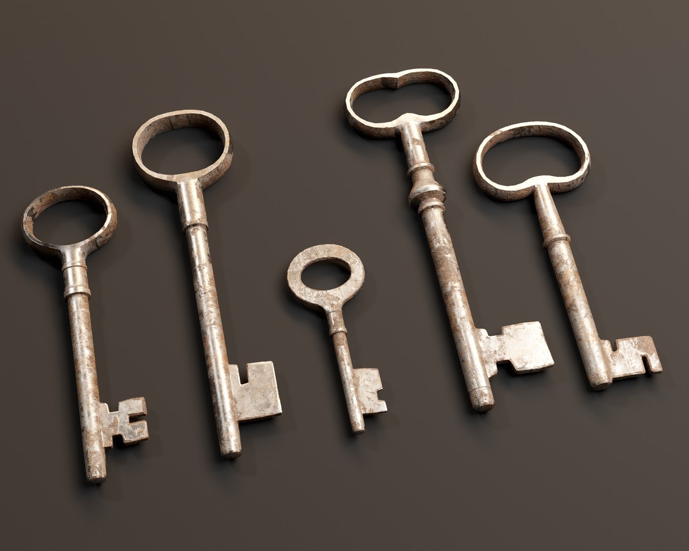 3D Medieval Antique Keys Set 1 - TurboSquid 2419104