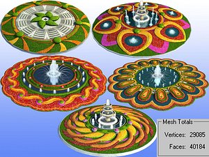 parterre fountain 3d model
