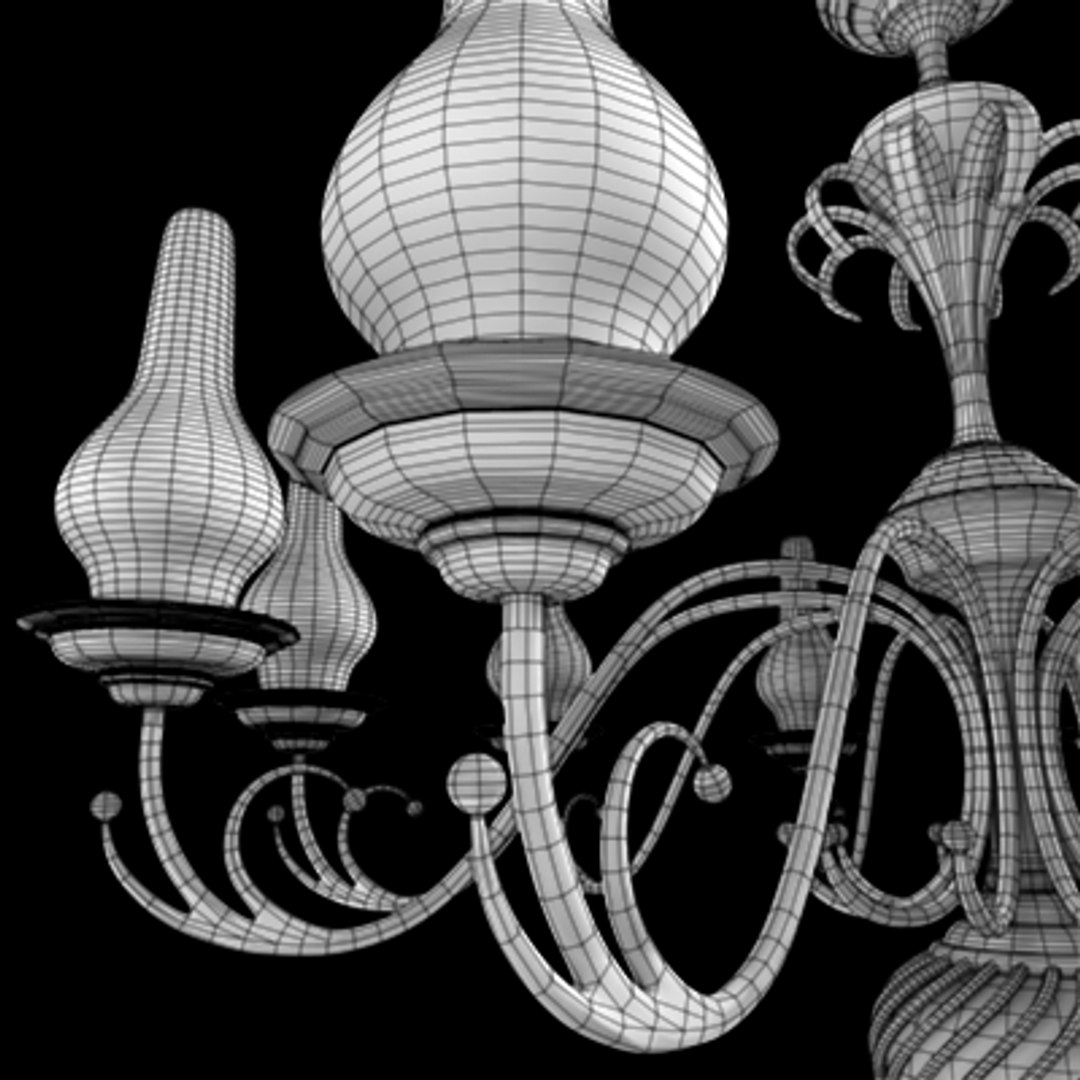 3d model of chandelier lamp