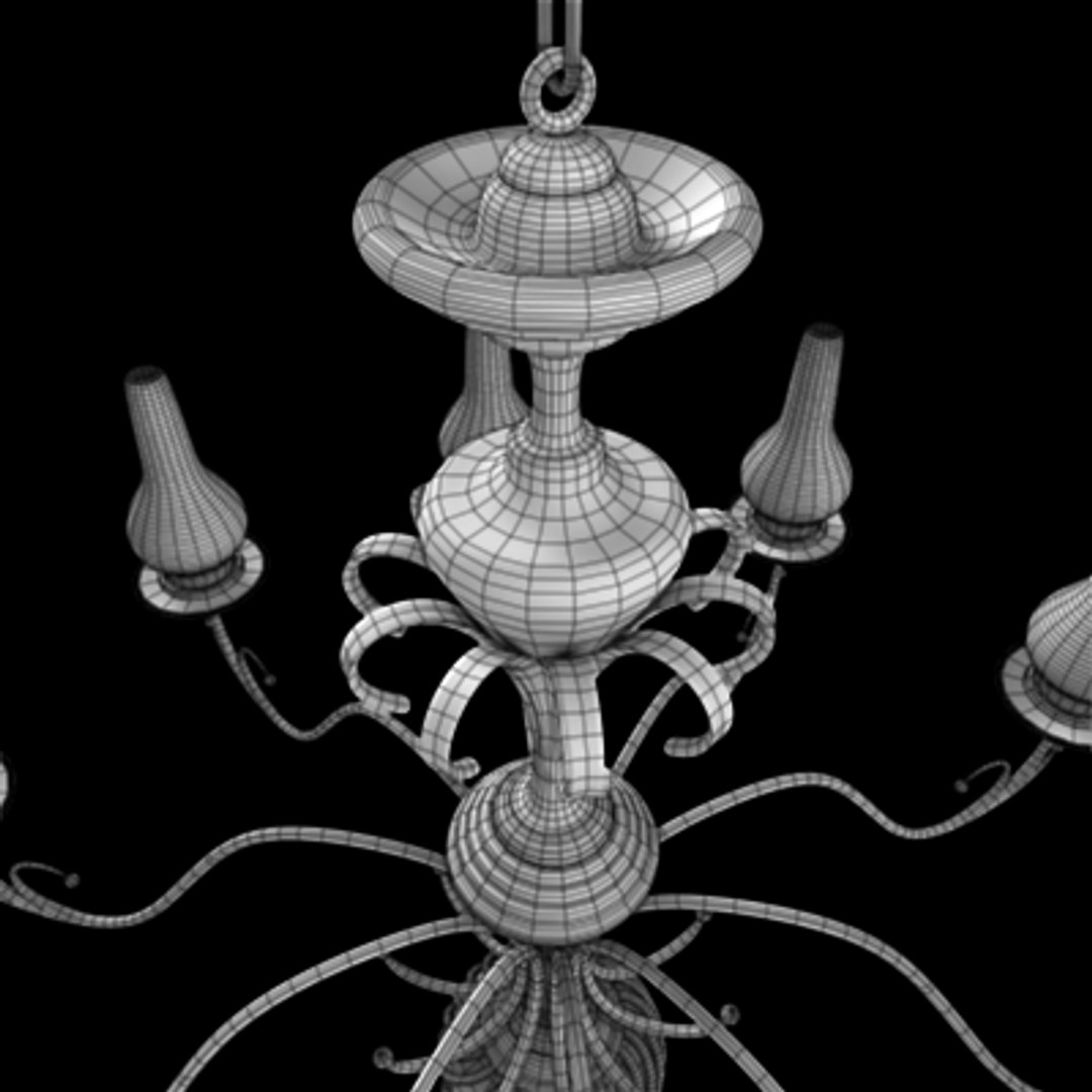 3d model of chandelier lamp