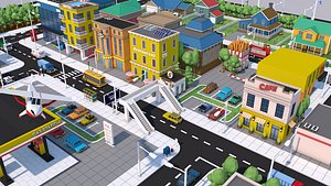 Low Poly City Town Pack