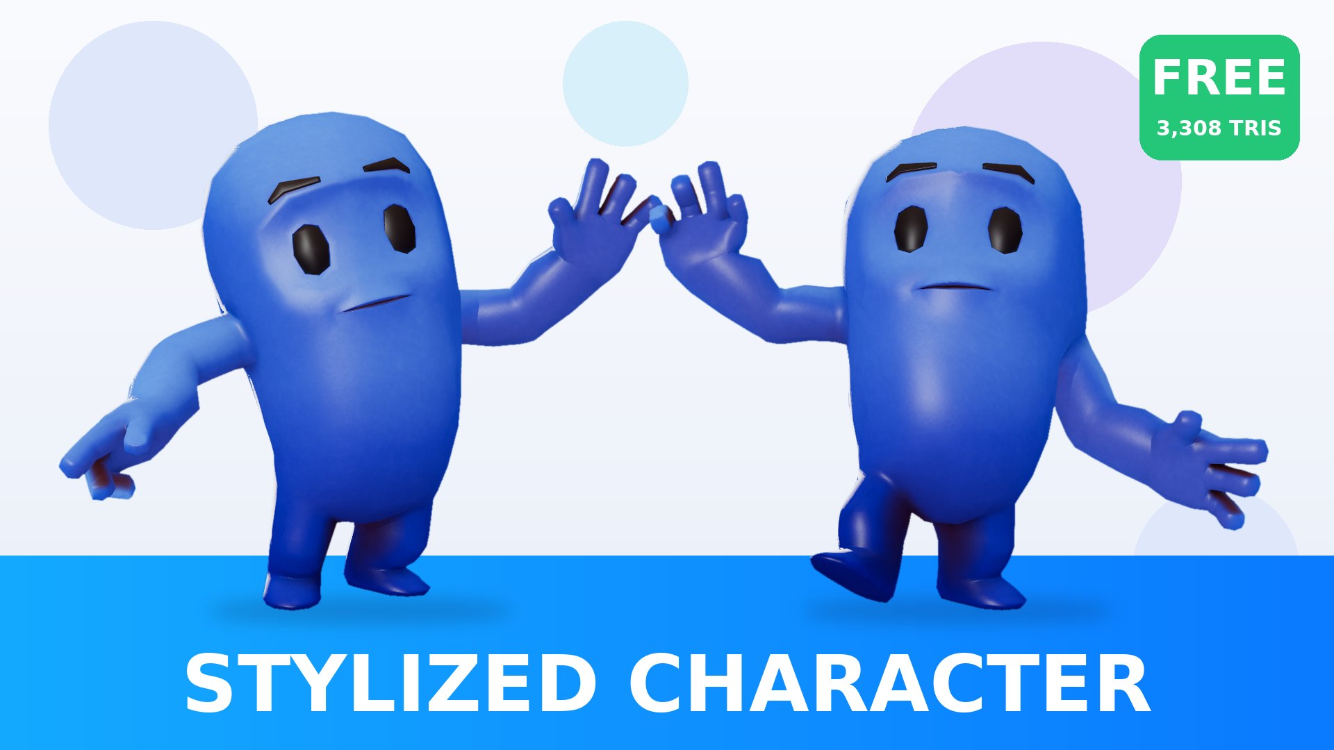 Free Free Low Poly Cartoon Character Rigged Humanoid 3D Model ...