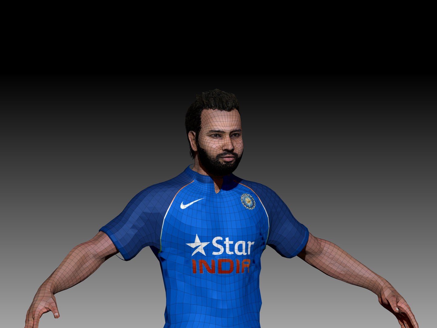 3D Rohit Sharma - TurboSquid 1342387