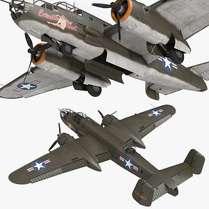 B-25 Mitchell US Bomber Rigged