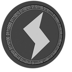 sense black coin 3D model