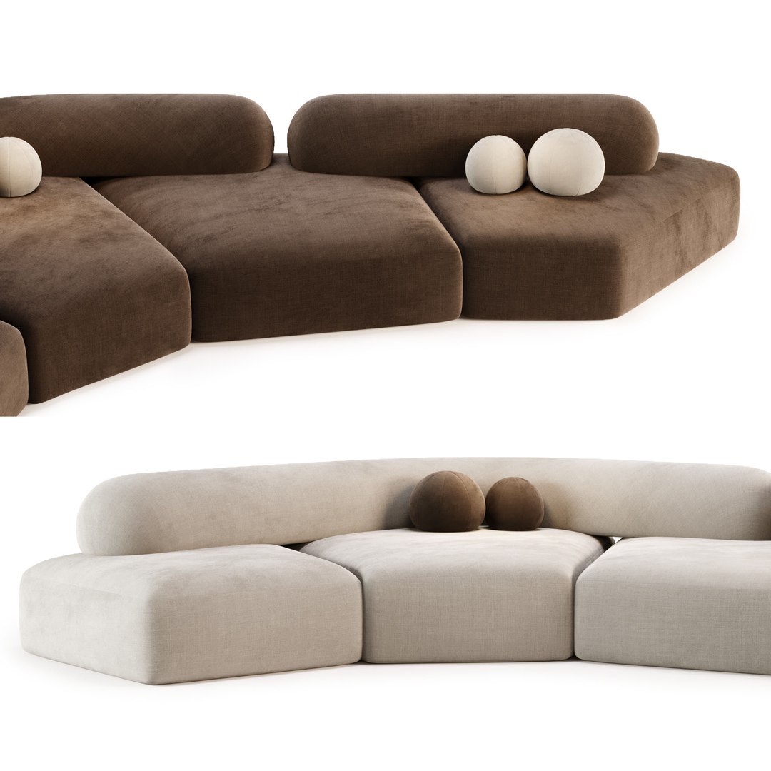 3D On The Rocks Sofa model - TurboSquid 2103057