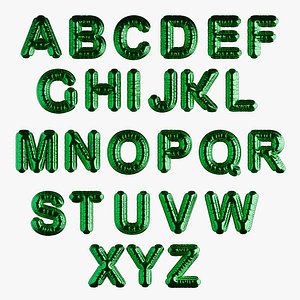 3D model Balloons Letters