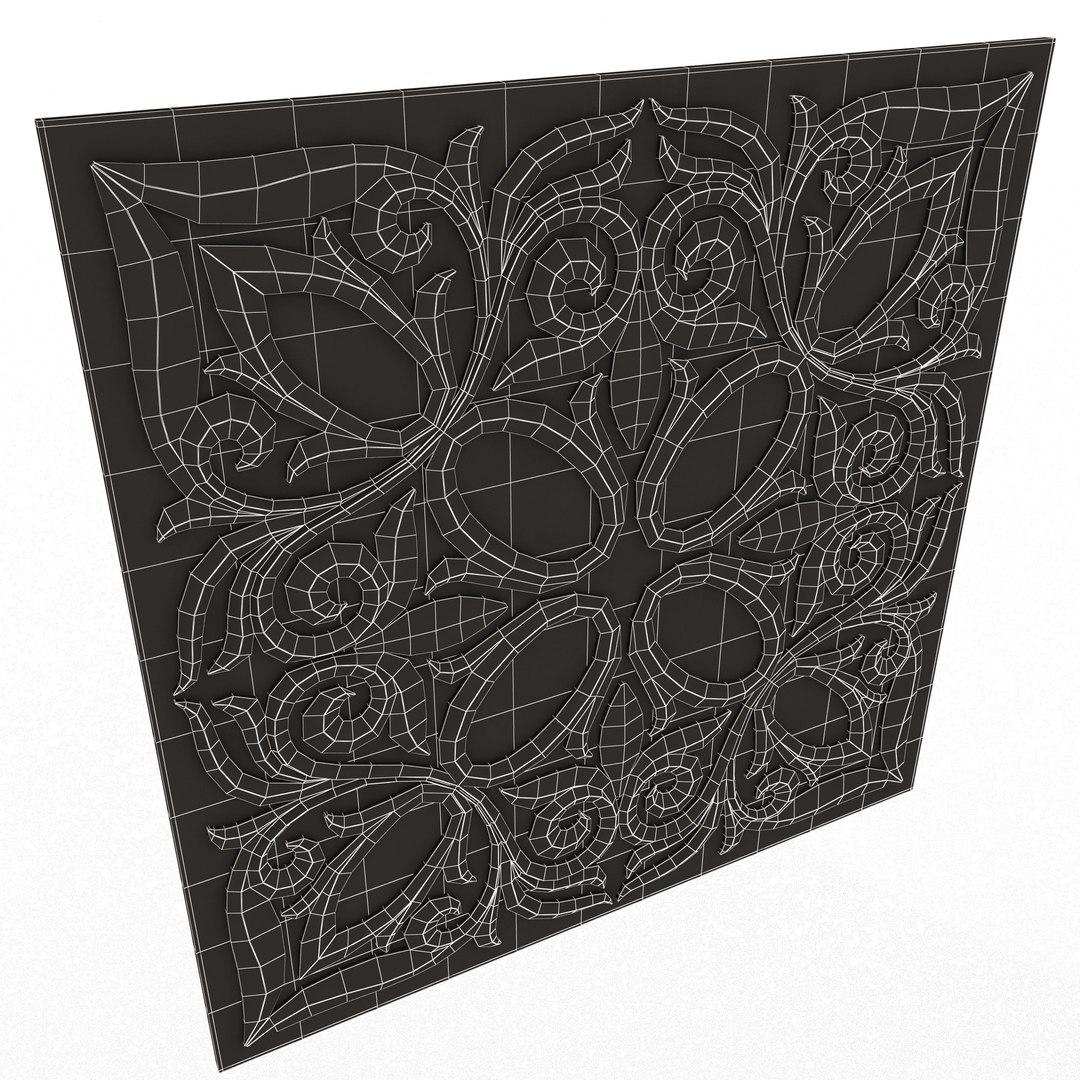 3D Carved Tile 01 Model - TurboSquid 1948299
