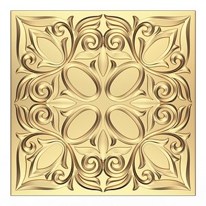 3D Carved Tile 01 model