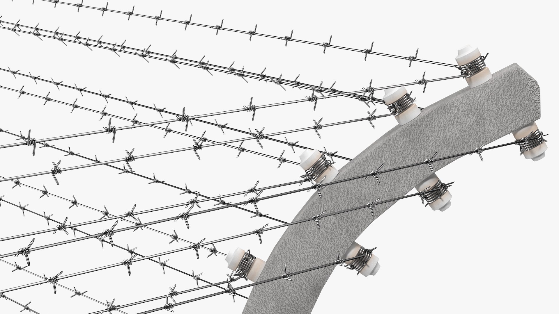 3D model electric barbed wire fence https://p.turbosquid.com/ts-thumb/gj/aFFGvV/53HdWlmT/electricbarbedwirefencesectionsvray3dmodel013/jpg/1587502966/1920x1080/fit_q87/72f4db998efa906fce76438fe2ca3367be34b35f/electricbarbedwirefencesectionsvray3dmodel013.jpg