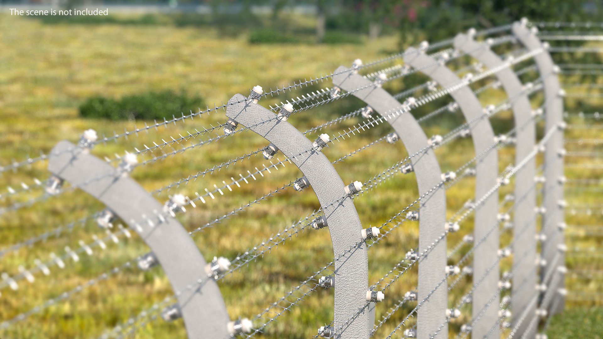 3D model electric barbed wire fence https://p.turbosquid.com/ts-thumb/gj/aFFGvV/BxL6HuE4/electricbarbedwirefencesectionsvray3dmodel004/jpg/1587502936/1920x1080/fit_q87/4765aced3b58f392b728c67e46c949015d1b2a3b/electricbarbedwirefencesectionsvray3dmodel004.jpg