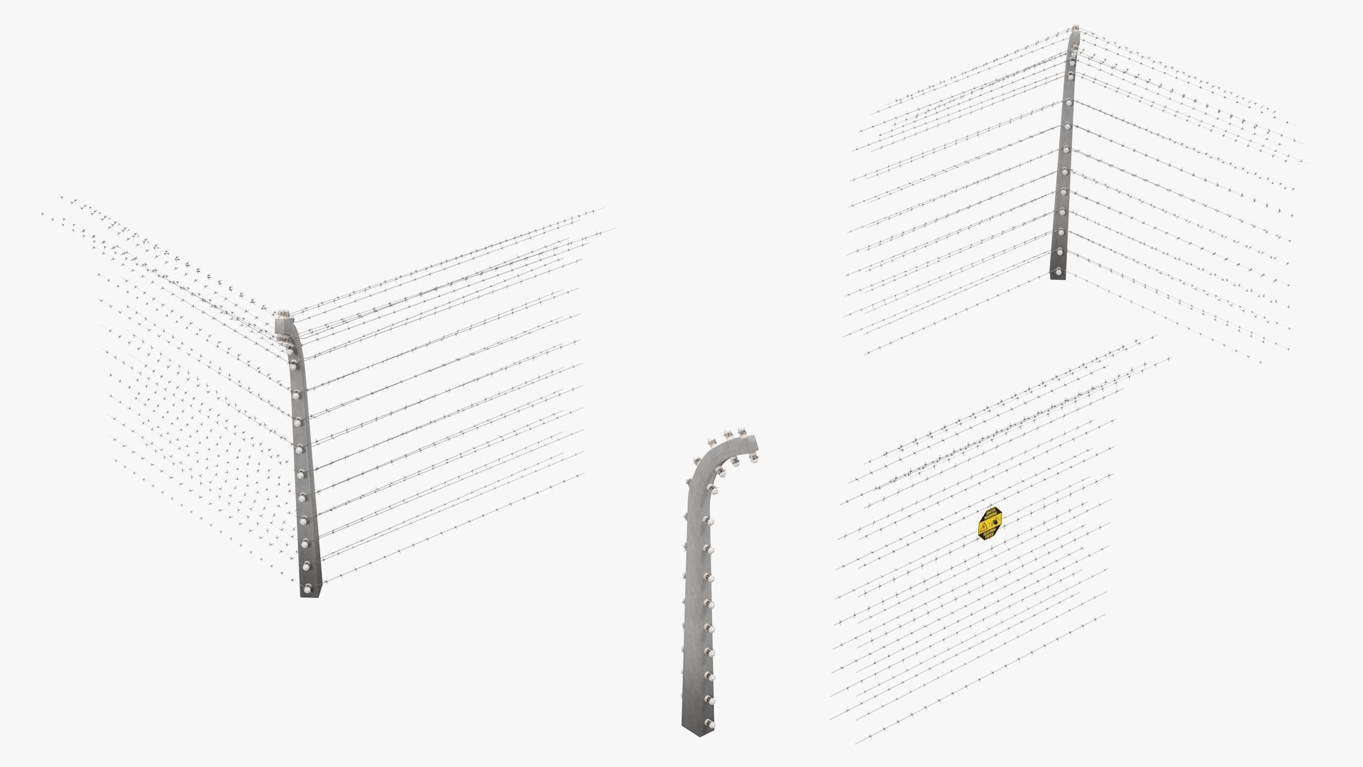 3D model electric barbed wire fence https://p.turbosquid.com/ts-thumb/gj/aFFGvV/TKgjfrLd/electricbarbedwirefencesectionsvray3dmodel007/jpg/1587502946/1920x1080/fit_q87/969ea0e2ac9fd862e230143a74f00aef197a5b0b/electricbarbedwirefencesectionsvray3dmodel007.jpg