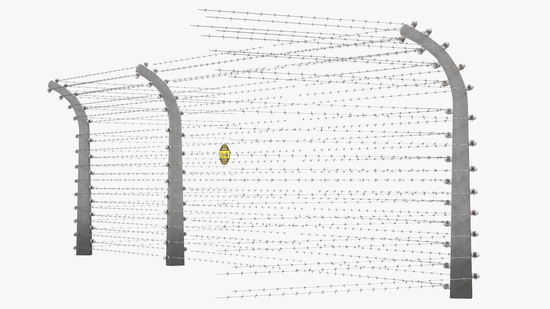 3D model electric barbed wire fence https://p.turbosquid.com/ts-thumb/gj/aFFGvV/fxXeoBWd/electricbarbedwirefencesectionsvray3dmodel010/jpg/1587502955/1920x1080/fit_q87/28b5864423c633273da1477616f25dec85c28ffb/electricbarbedwirefencesectionsvray3dmodel010.jpg