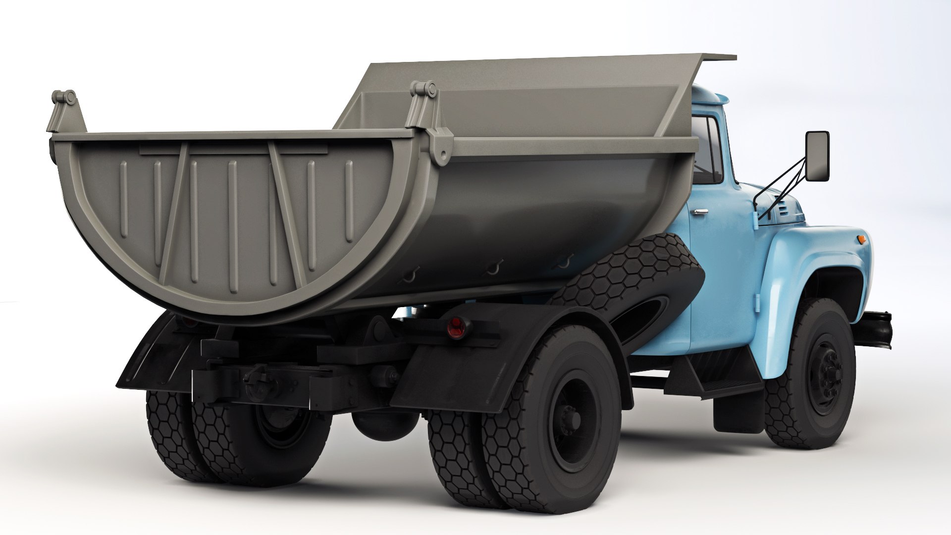 SSM1058 ZIL-MMZ-4502 dumper truck /blue-grey