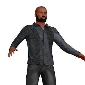 Bald Man with Beard