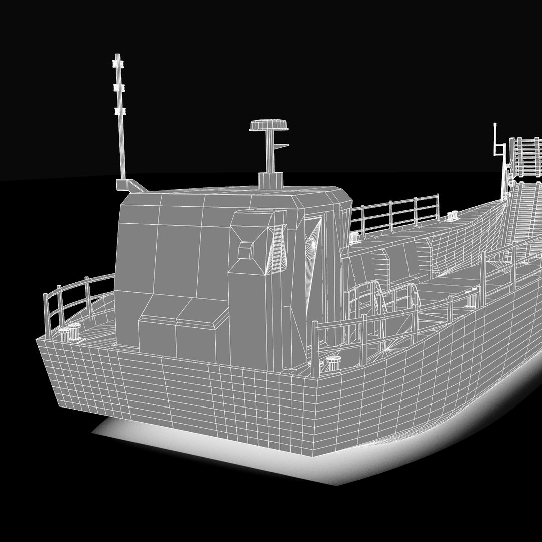 Generic Military Transport Landing Craft 3d Model