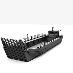generic military transport landing craft 3d model