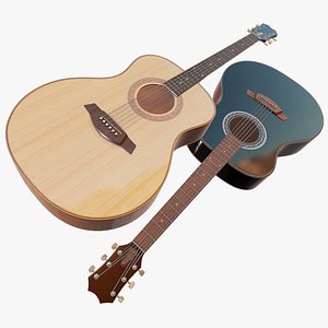 3D model Caraya Guitar VR / AR / low-poly