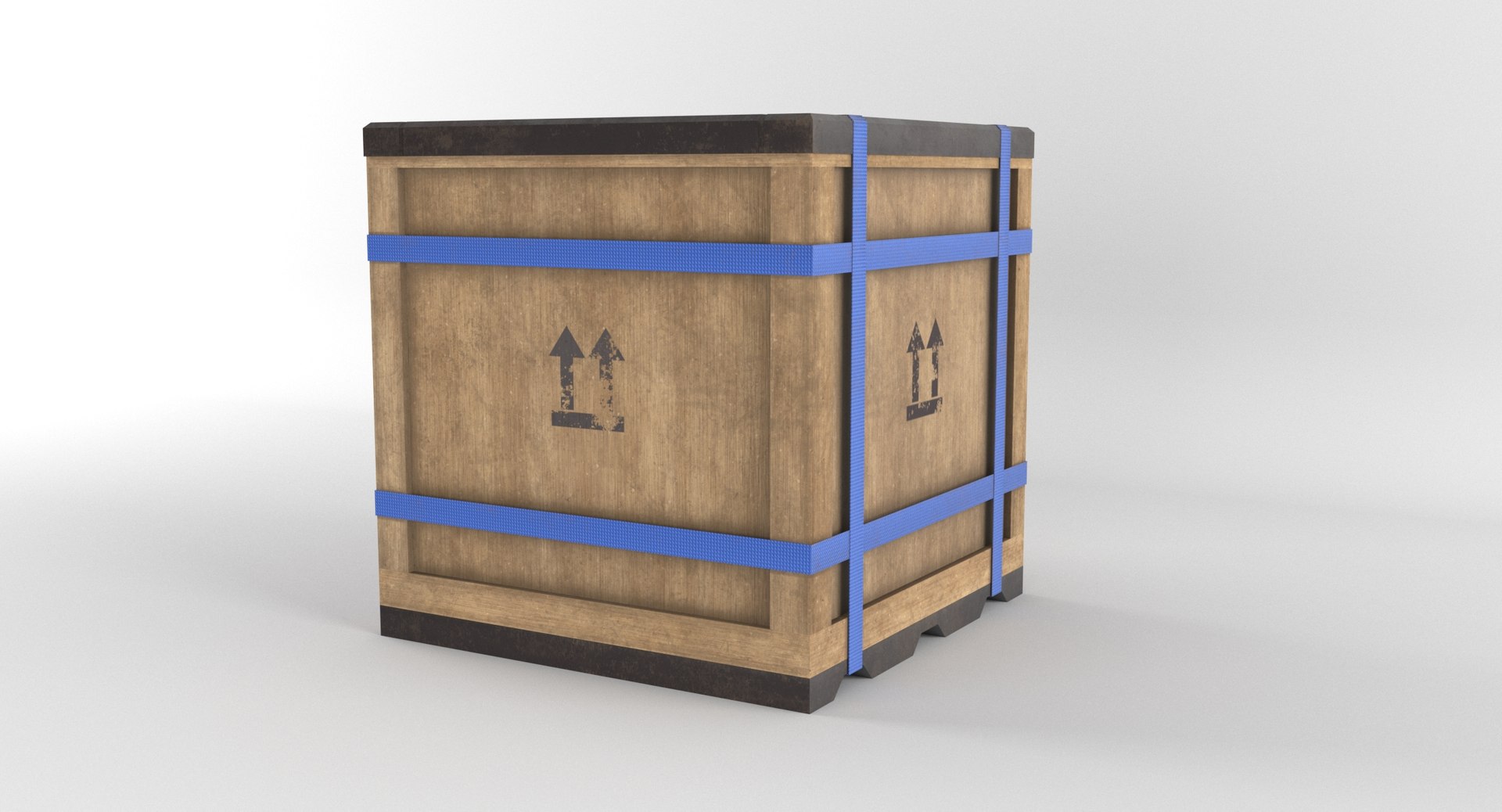 3D Wooden Cargo Box Model - TurboSquid 1335836