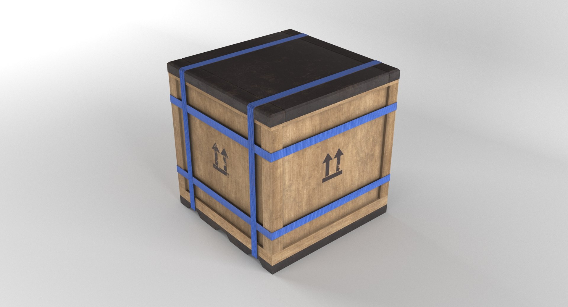 3D Wooden Cargo Box Model - TurboSquid 1335836